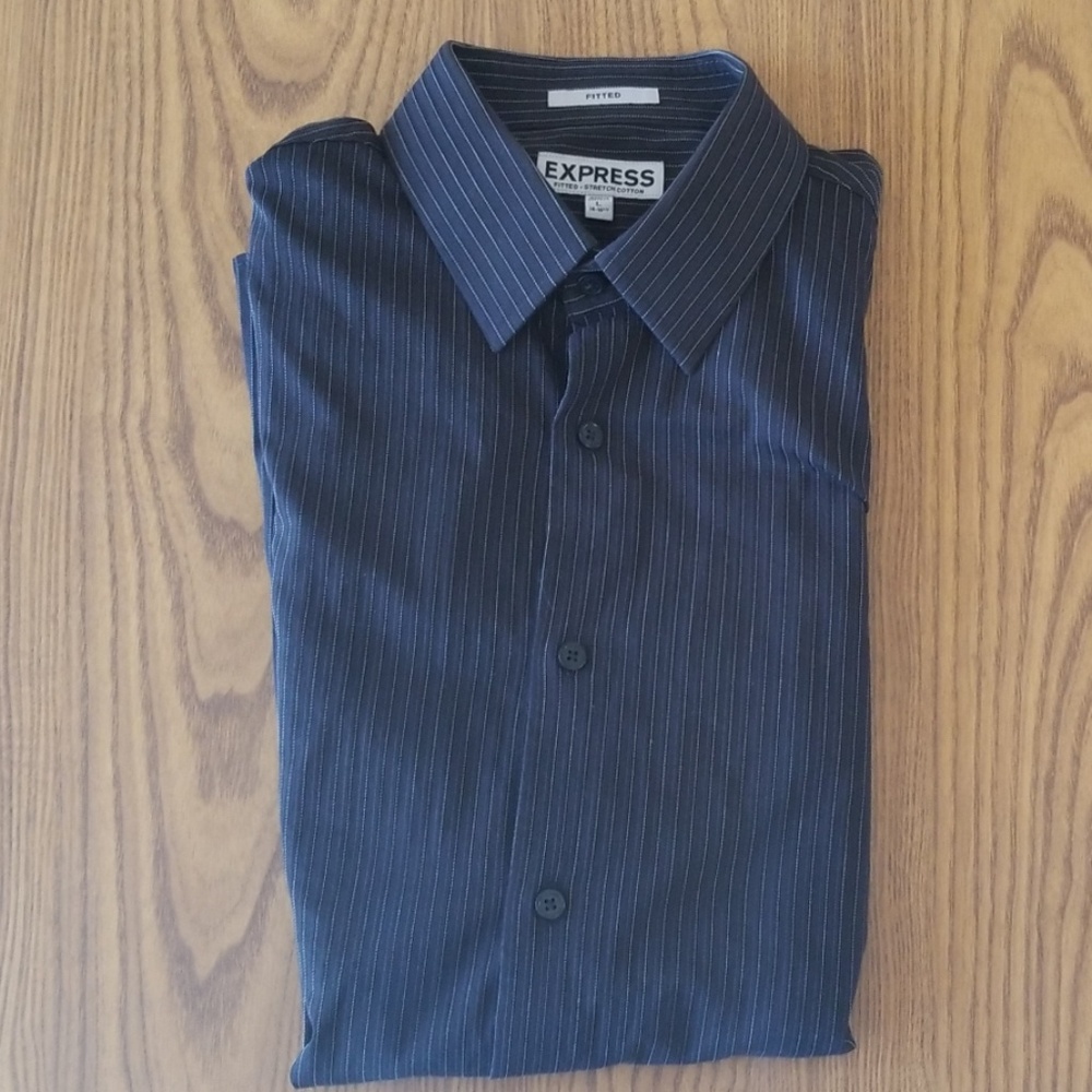 Express Men Stretch Button Up Shirt